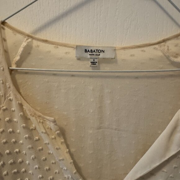 Babaton cream silk blouse - Picture 2 of 4